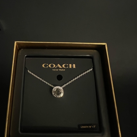 Coach Jewelry - Coach Silver Logo Pendant Necklace